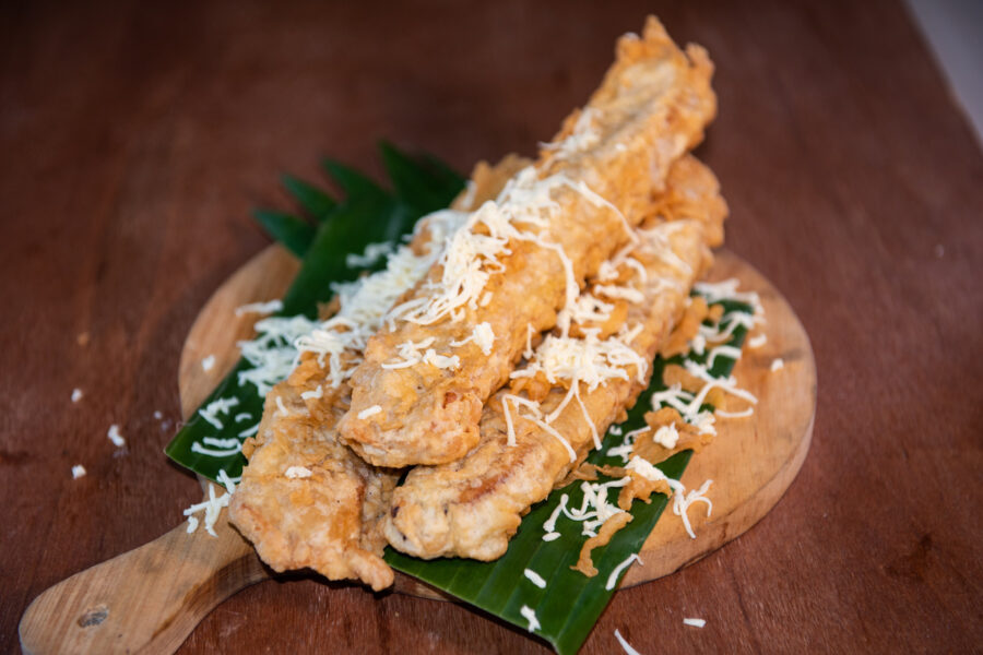 Pisang Goreng Ceking + Keju Cokelat